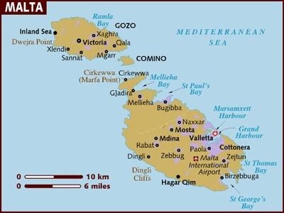 Map of Malta
